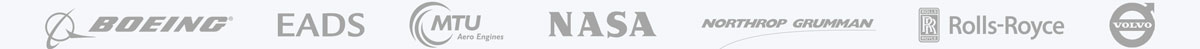 Our Customers Boeing, EADS, MTU Aero Engines, NASA Johnson Space Center, Northrop Grumman, Rolls-Royce Deutschland, Volvo