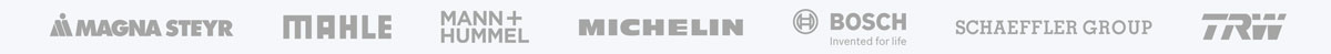 Our Customers MAGNA STEYR, MAHLE, MANN+HUMMEL, Michelin, Robert Bosch, Schaeffler Group, TRW